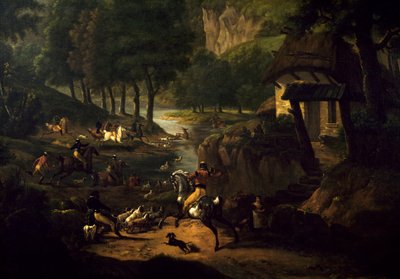 Jaga en ras Målning av Antoine dit Carle Vernet (1758-1836) 1800-talet sön. 1,89 X 1,50 m Bordeaux, Musee des Beaux Arts av Carle Vernet