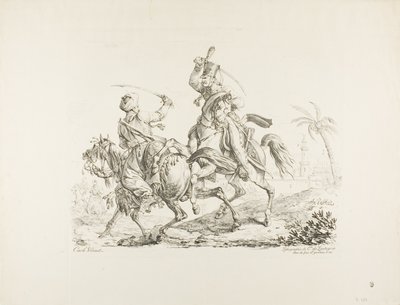 Hussard dödar en mameluk med en sabel av Carle Vernet