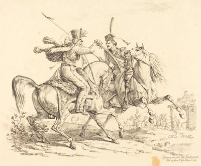Hussard slår en kosack av Carle Vernet