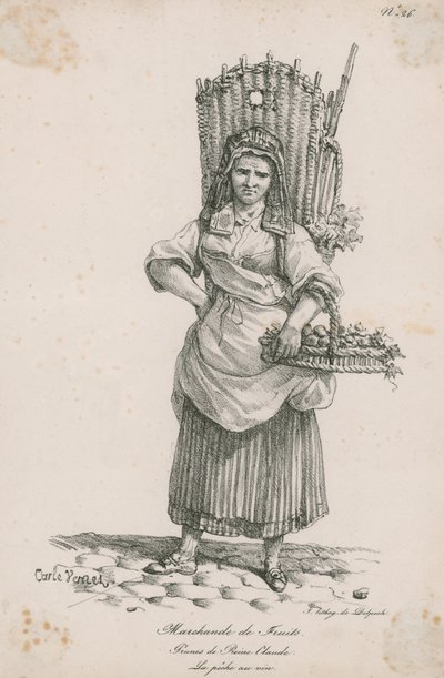 Frukthandlare av Carle Vernet