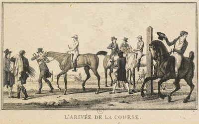Racing Scenes: A Horse Arriving at Race av Carle Vernet