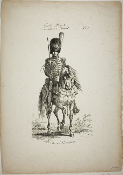 Royal Guard, Norman Mounted Grenadier and Horse, nr 1 av Carle Vernet