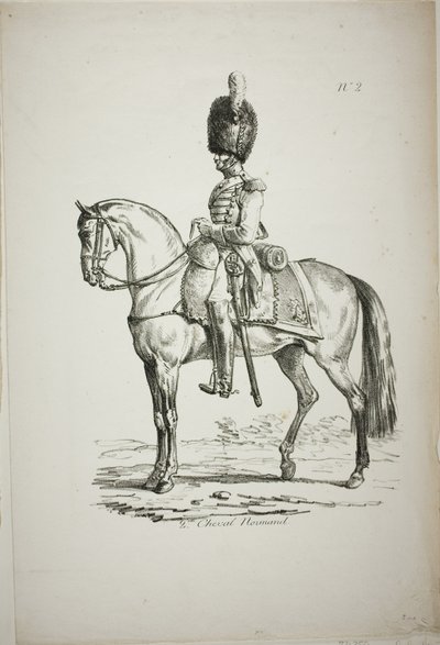 Royal Guard, Norman Mounted Soldier and Horse, nr 2 av Carle Vernet