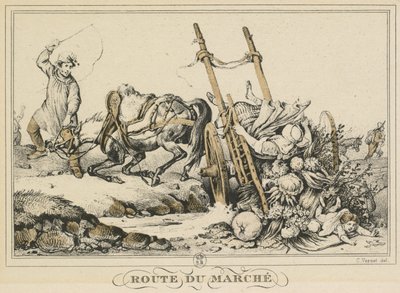Scenes of Daily Life, Roads and Paths: Road to Market, 1819. av Carle Vernet