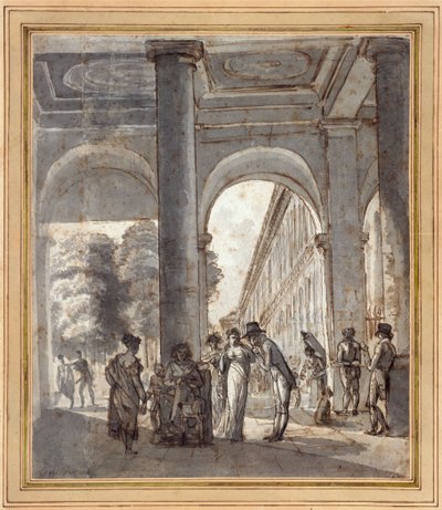 Kungliga slottet 1810 (bläck på papper) av Carle Vernet