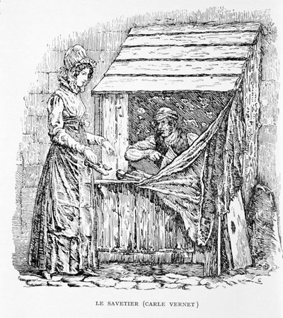 The Savetier. Carle Vernet gravyr. 1800-talet. av Carle Vernet