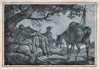 Den sovande soldaten. av Carle Vernet