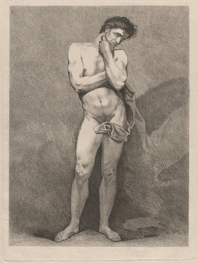 Stående man i eftertänksam pose av Carle van Loo