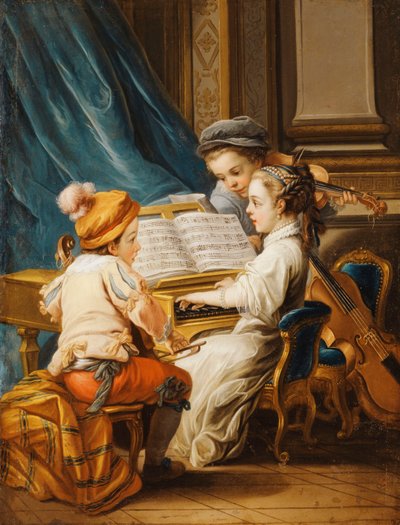 De fyra konsterna - musik, av Carle van Loo