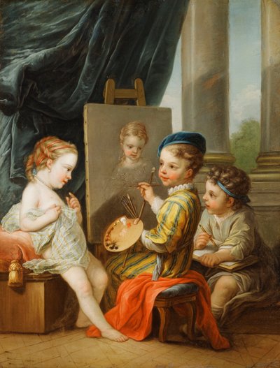 De fyra konsterna - måleri, av Carle van Loo