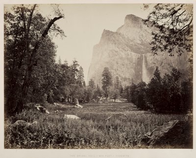 Brudslöja, Yosemite, ca. 1865-1866. av Carleton E. Watkins