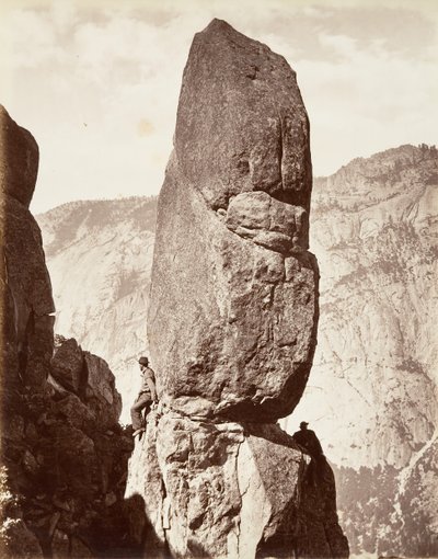 Magic Tower, Yosemite, ca. 1872, tryckt ca. 1876. av Carleton E. Watkins.