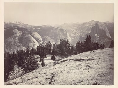The Domes, från Sentinel Domes, Yosemite, ca. 1865-1866. av Carleton E. Watkins
