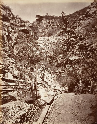 Hot Sulphur Springs, Santa Barbara, 1876, tryckt ca. 1876. av Carleton Emmons Watkins