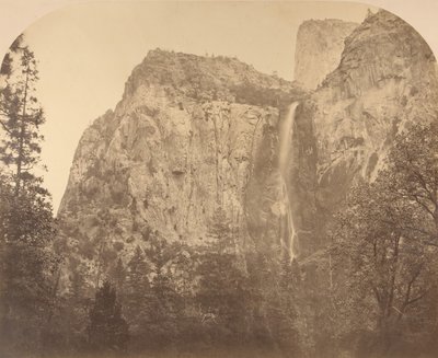 Drive, Brudslöja, 900 fot, Yosemite, 1861. av Carleton Emmons Watkins