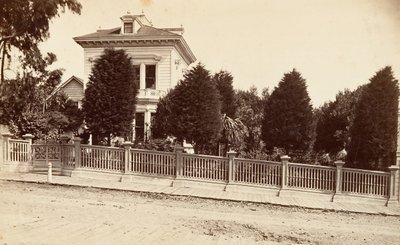 Charles Bernards bostad. 312 Oak Street, San Francisco, Kalifornien, ca. 1876. av Carleton Emmons Watkins