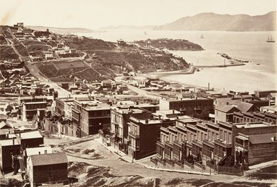 The Golden Gate, 1868-69, tryckt ca. 1876. av Carleton Emmons Watkins