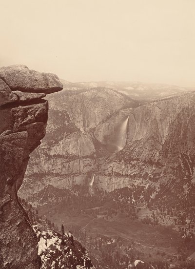 Yosemitefallen, från Glacier Point,1878-1881 (foto) av Carleton Emmons Watkins