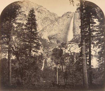 Yosemite höst. Ner i dalen. 2637 Ft., 1861. av Carleton Emmons Watkins