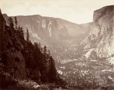 Yosemite Valley från Glacier Point, ca. 1872, tryckt ca. 1876. av Carleton Emmons Watkins