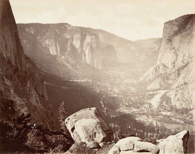 Yosemite Valley från Union Point, ca. 1872, tryckt ca. 1876. av Carleton Emmons Watkins
