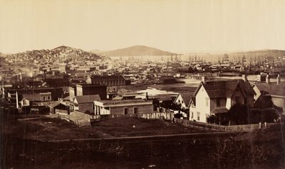 [Stadsfront från Rincon Hill år 1860] av Carleton Watkins
