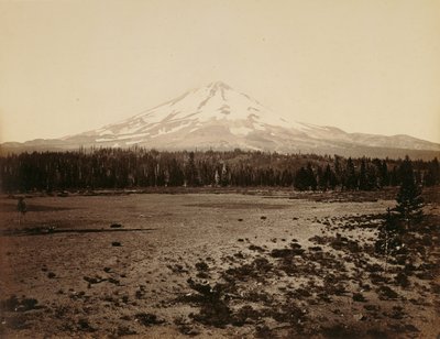 Mount Shasta från norr, Kalifornien av Carleton Watkins