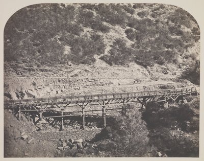 Railroad Bridge, Kap Horn, Mariposa County av Carleton Watkins