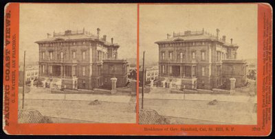 Gov. Stanfords bostad, Cal. St. Hill, S.F av Carleton Watkins