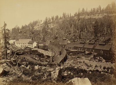 Toppstation med tunnelns västra ände, C.P.R.R. av Carleton Watkins