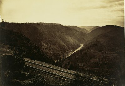 American Rivers kanjon, C.P.R.R. av Carleton Watkins