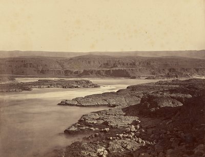 Passagen vid The Dalles, Columbiafloden av Carleton Watkins