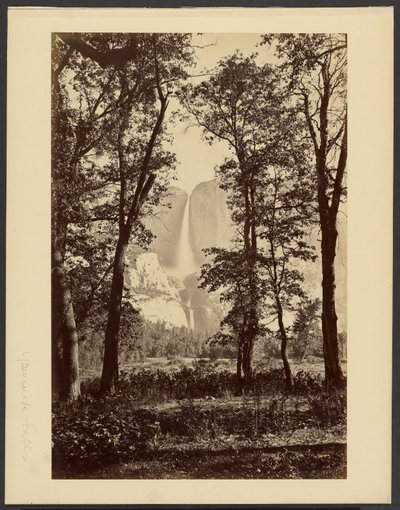 Yosemitefallen, sedda underifrån av Carleton Watkins