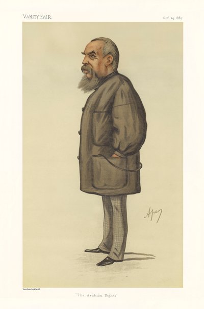 Kapten Richard Francis Burton - porträtt stående av Carlo (1839 89) Pellegrini