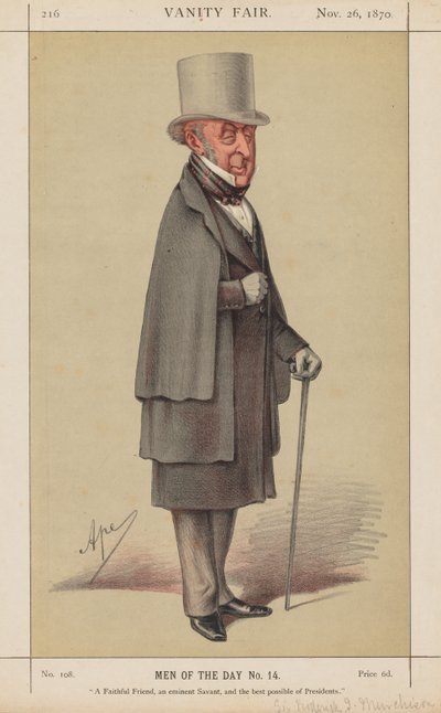 Vanity Fair: Dagens män nr 14 "A Faithful Friend, an eminent Savant, and the best possible of Presidents" av Carlo (Ape) Pellegrini