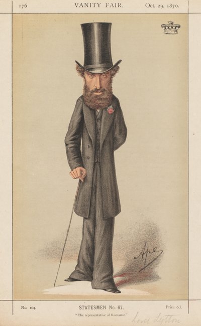 Vanity Fair: Statsmän nr 67 "The representation of Romance" av Carlo (Ape) Pellegrini
