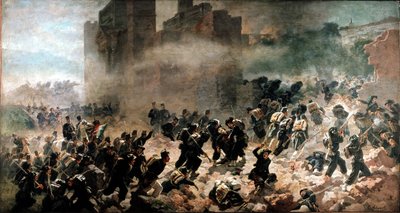La breche de la Porta Pia, Rom (20 september 1870) - Målning av Carlo Ademollo (1825-1911), olja på duk. Milano, Risorgimentos museum av Carlo Ademollo