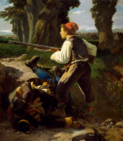 Pasquale Cova vid slaget vid Varese, 26 maj 1859, av Carlo Ademollo (1825-1911) av Carlo Ademollo