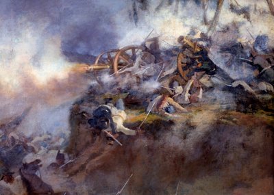 Slaget vid San Martino den 24 juni 1859 (Detaljmålning av Carlo Ademollo