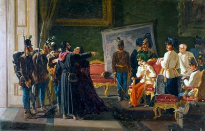 Ugo Bassi och hans syster Carlotta i Villa Spada, ca 1866, olja på duk, av Carlo Ademollo (1825-1911) av Carlo Ademollo