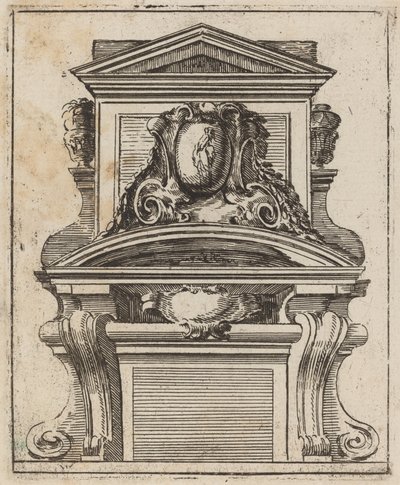 Arkitektoniskt motiv med en figur av Carlo Antonio Buffagnotti