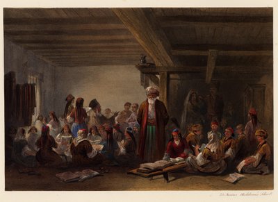 Krim-tatarernas barnskola, 1856 av Carlo Bossoli