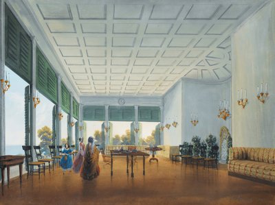 Interiör i Naryshkin-palatset i Miskhor, 1841-1842. av Carlo Bossoli