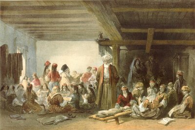 Tatarisk skola för barn på Krim av Carlo Bossoli