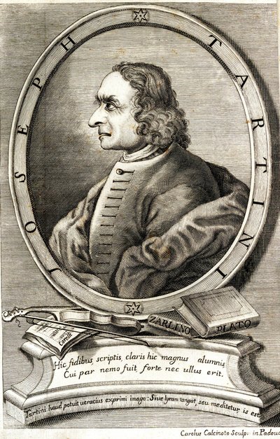 Porträtt av violinisten och kompositören Giuseppe Tartini 1692-1770, tidigt 1760-tal. av Carlo Calcinotto