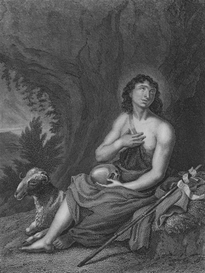 St John in the Wilderness (gravyr) av Carlo Cignani