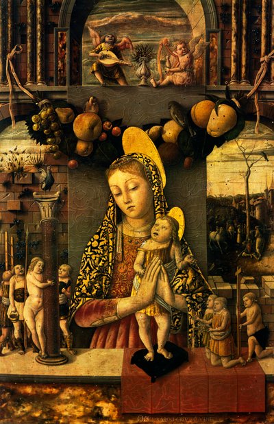 Madonna of the Passion, ca 1460 (tempera och guld på panel) av Carlo Crivelli