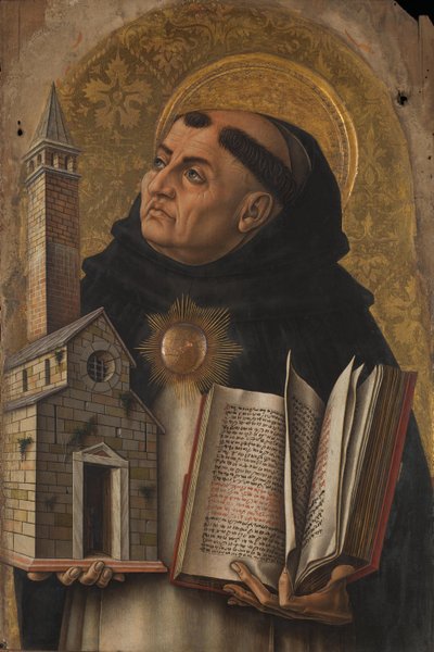 Sankt Thomas av Aquino 1476 (tempera på poppel) av Carlo Crivelli