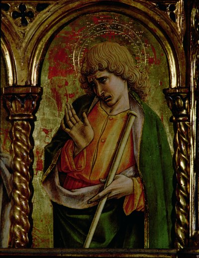 St. James the Less, detalj från polyptiken SantEmidio, 1473 tempera på paneldetalj av 76636 av Carlo Crivelli