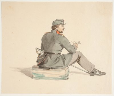 Läsande soldat av Carlo Dalgas